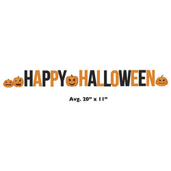 HAPPY HALLOWEEN Set of Plastic Outdoor Yard Sign Standups / Standees