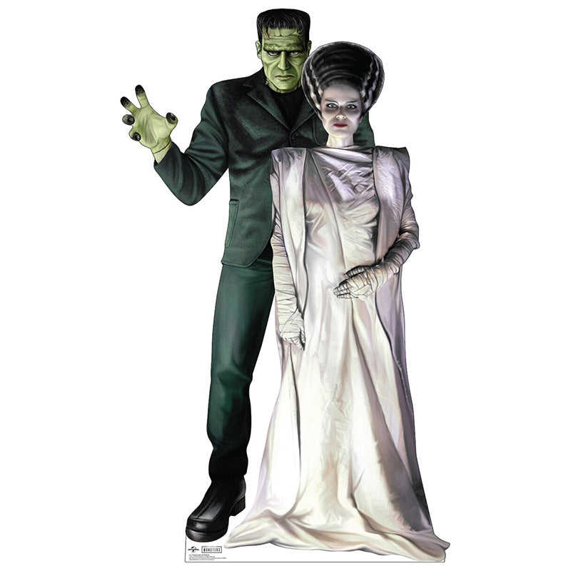 FRANKENSTEIN & BRIDE Universal Movie Monsters Cardboard Cutout Standup / Standee