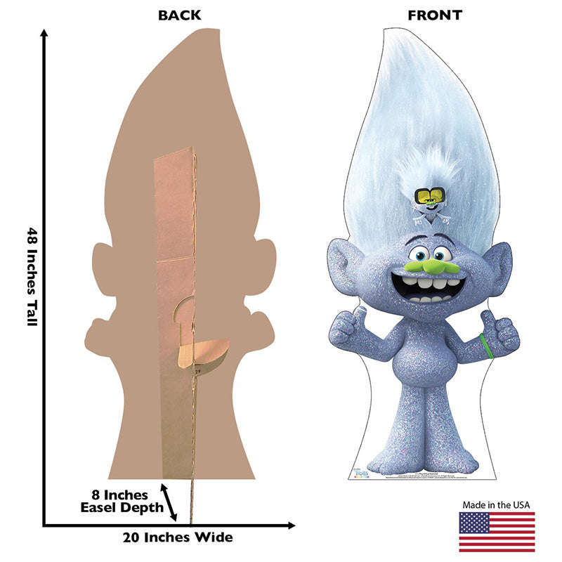 GUY & TINY DIAMOND "Trolls World Tour" Cardboard Cutout Standup / Standee