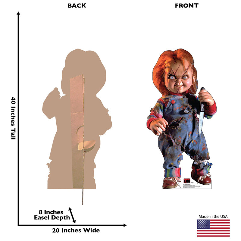 CHUCKY WITH KNIFE "Child's Play" Cardboard Cutout Standup / Standee