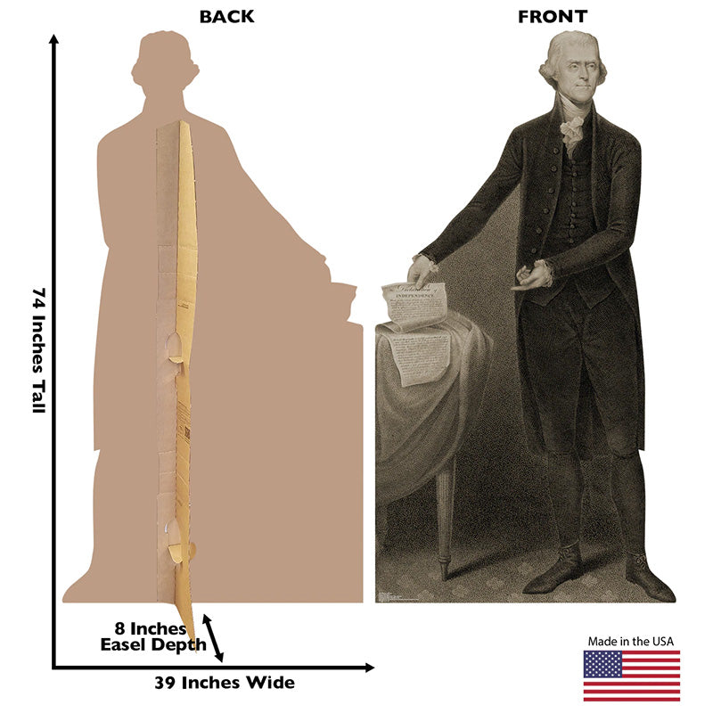 PRESIDENT THOMAS JEFFERSON Cardboard Cutout Standup / Standee