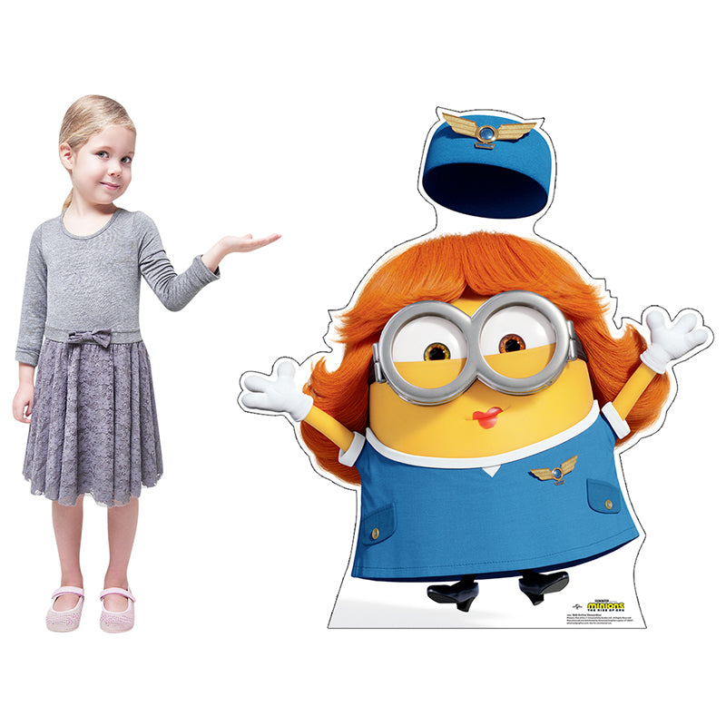 BOB AS STEWARDESS "Minions: The Rise of Gru" Cardboard Cutout Standup / Standee