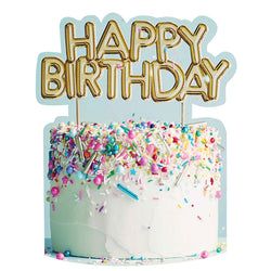 HAPPY BIRTHDAY CAKE Plastic Outdoor Yard Sign Standup / Standee