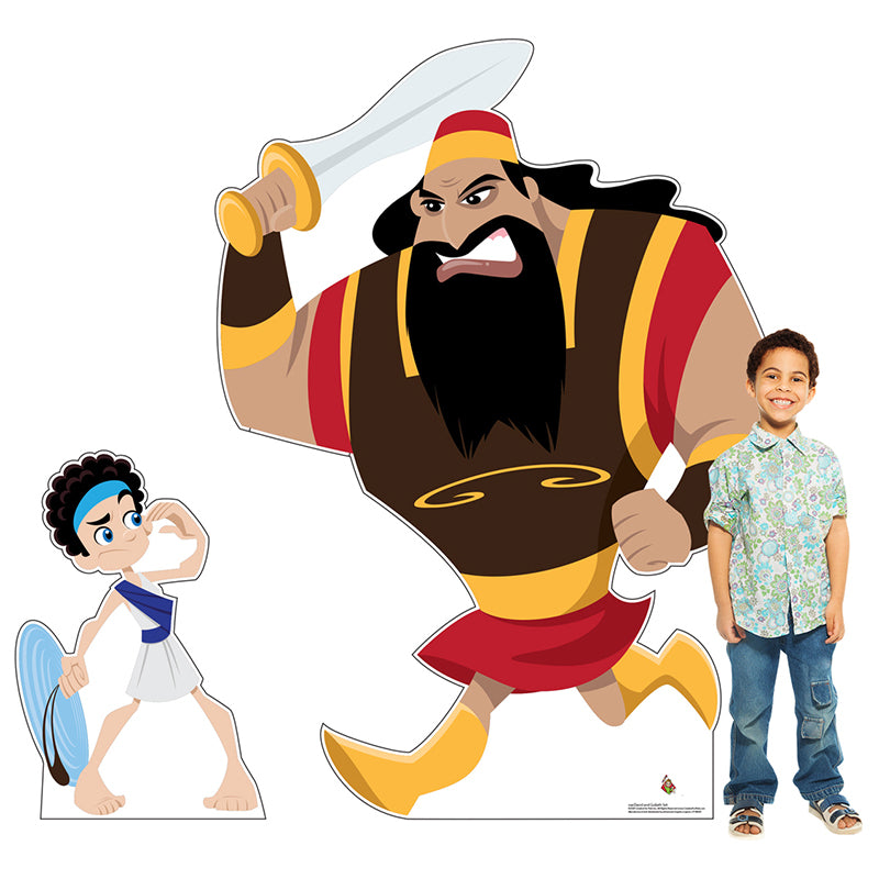 DAVID AND GOLIATH "Creative for Kids" Set of Cardboard Cutout Standups / Standees