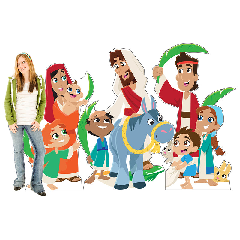 PALM SUNDAY "Creative for Kids" Set of Cardboard Cutout Standups / Standees