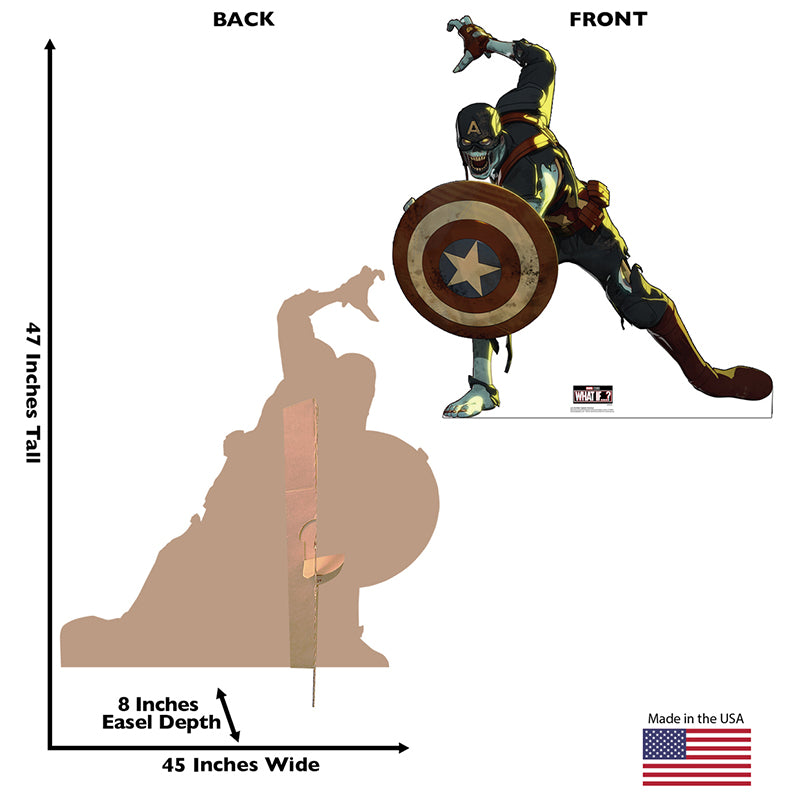 ZOMBIE CAPTAIN AMERICA "What If...?" Cardboard Cutout Standup / Standee