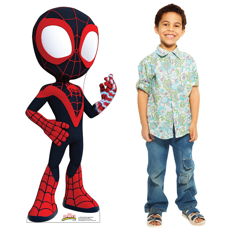 SPIN / MILES MORALES "Spidey and His Amazing Friends" Cardboard Cutout Standup / Standee