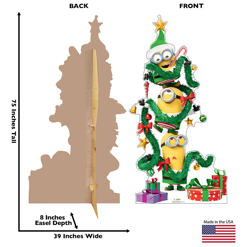 BOB, STUART AND KEVIN CHRISTMAS "Minions" Cardboard Cutout Standup / Standee