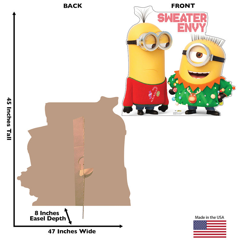 SWEATER ENVY CHRISTMAS "Minions" Cardboard Cutout Standup / Standee