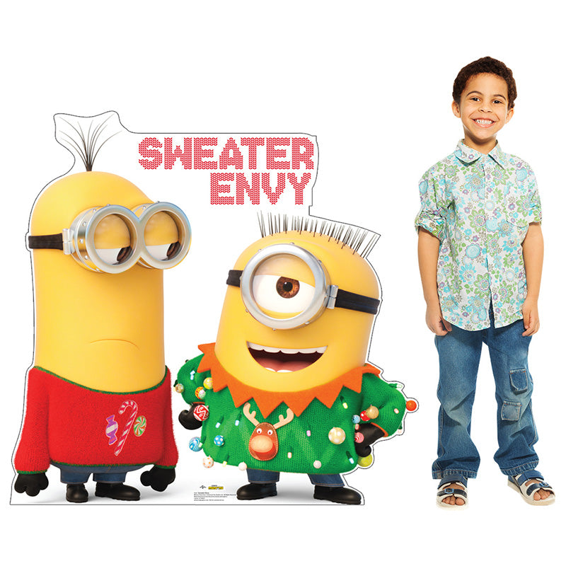 SWEATER ENVY CHRISTMAS "Minions" Cardboard Cutout Standup / Standee
