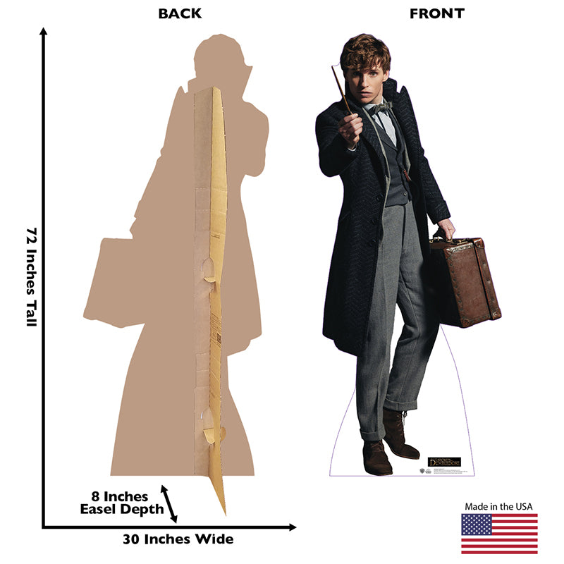 NEWT SCAMANDER "Fantasic Beasts: The Secrets of Dumbledore" Cardboard Cutout Standup / Standee