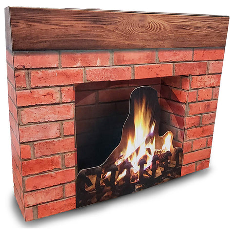 3D HOLIDAY FIREPLACE Cardboard Cutout Standup / Standee