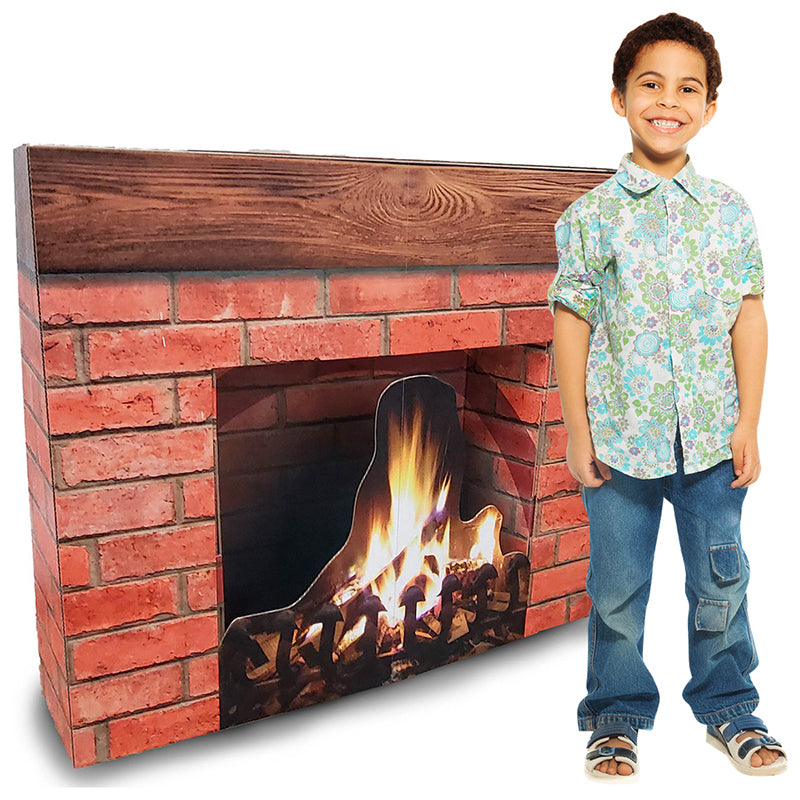 3D HOLIDAY FIREPLACE Cardboard Cutout Standup / Standee