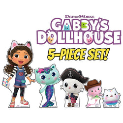 GABBY'S DOLLHOUSE 5-PIECE SET of Cardboard Cutout Standups / Standees