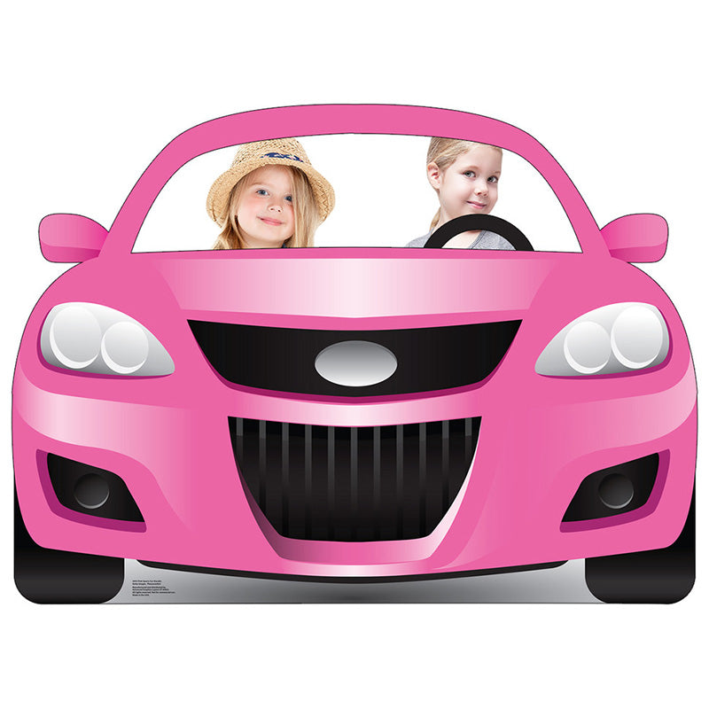 PINK SPORTS CAR STAND-IN Cardboard Cutout Standup / Standee