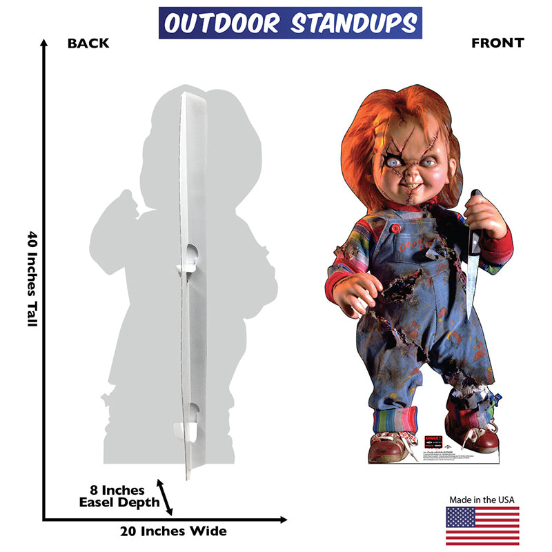 CHUCKY WITH KNIFE "Child's Play" Plastic Outdoor Yard Decor Standup / Standee