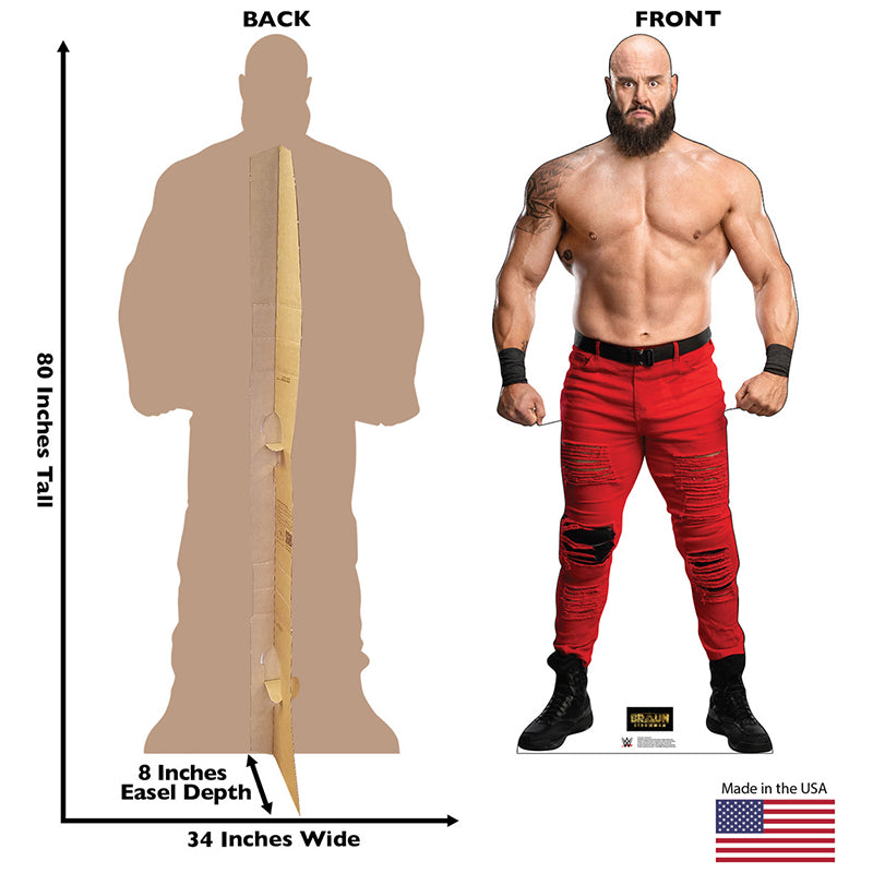 BRAUN STROWMAN WWE Wrestling Cardboard Cutout Standup / Standee