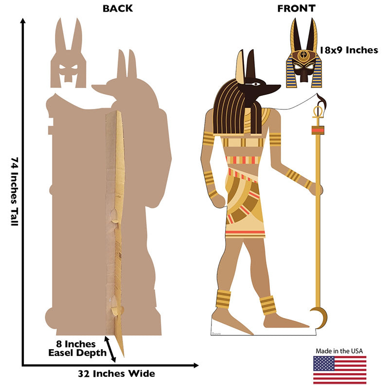 EGYPTIAN ANUBIS WITH MASK Cardboard Cutout Standup / Standee