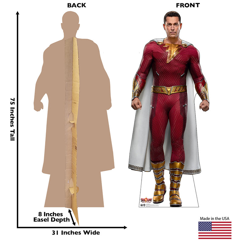 SHAZAM / BILLY BATSON "Shazam: Fury of the Gods" Cardboard Cutout Standup / Standee