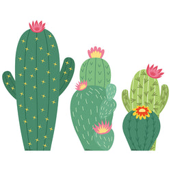 3-PIECE CACTUS SET of Cardboard Cutout Standups / Standees