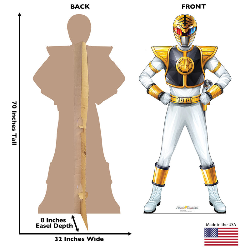 WHITE POWER RANGER Power Rangers Cardboard Cutout Standup Standee ...