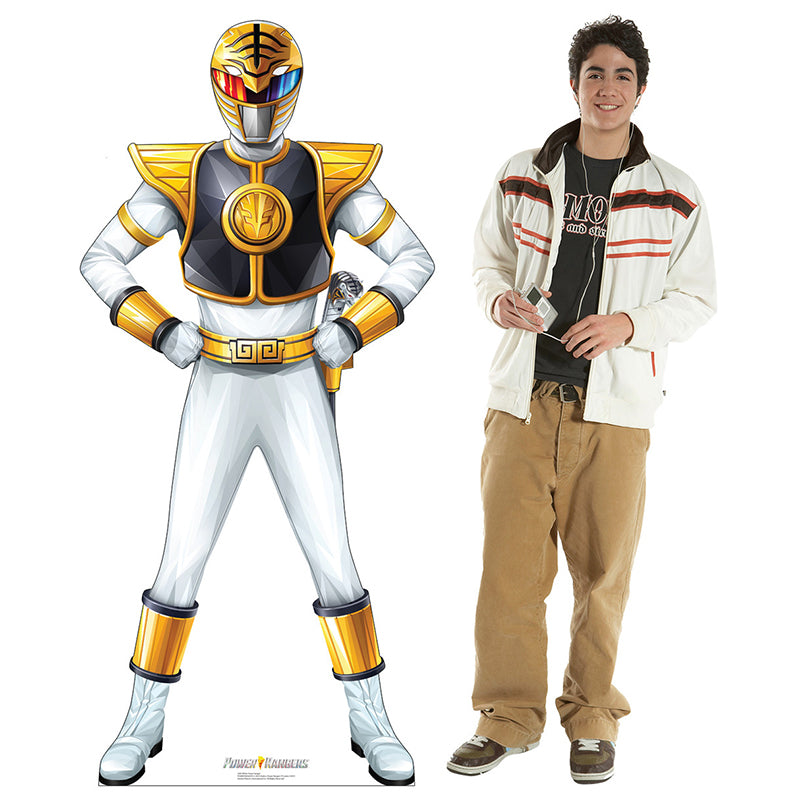 WHITE POWER RANGER Power Rangers Cardboard Cutout Standup Standee ...