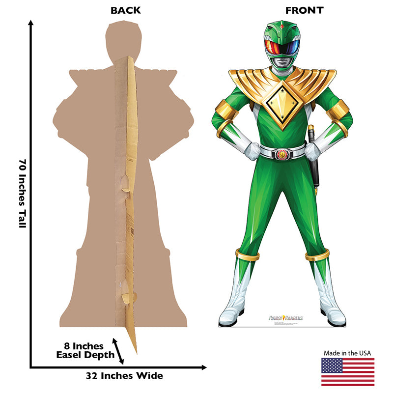 GREEN POWER RANGER "Power Rangers" Cardboard Cutout Standup / Standee