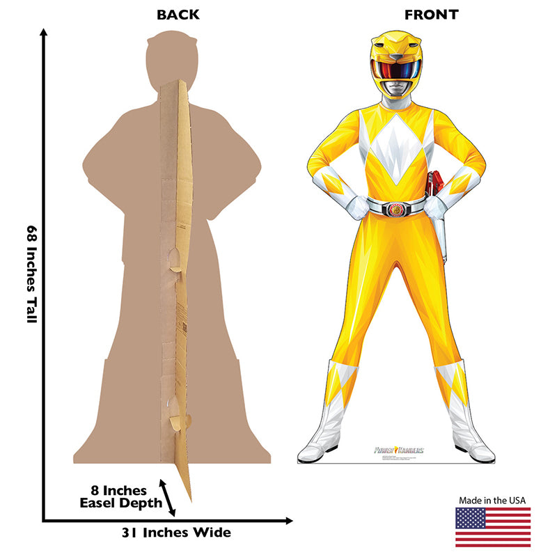 YELLOW POWER RANGER Power Rangers Cardboard Cutout Standup Standee ...