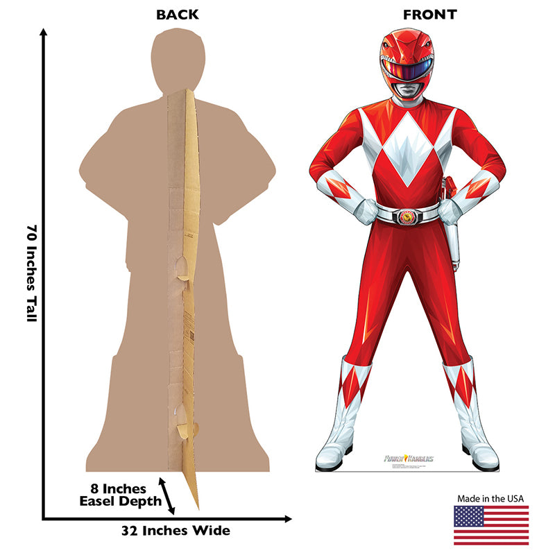 RED POWER RANGER "Power Rangers" Cardboard Cutout Standup / Standee