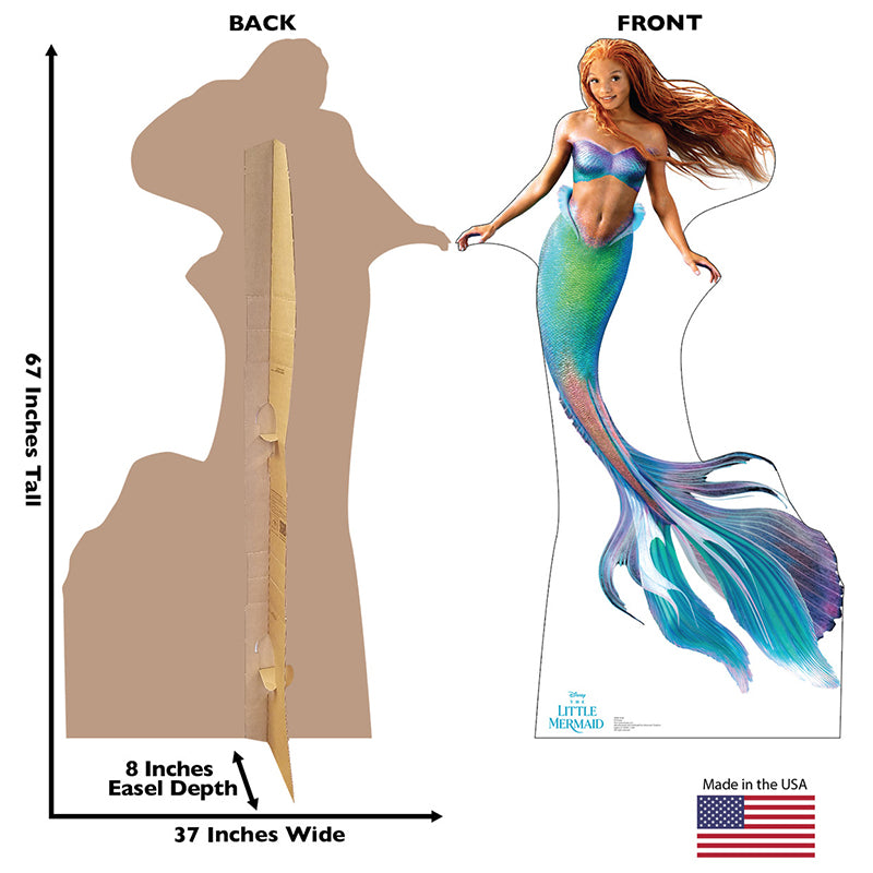 ARIEL "The Little Mermaid (2023)" Cardboard Cutout Standup / Standee