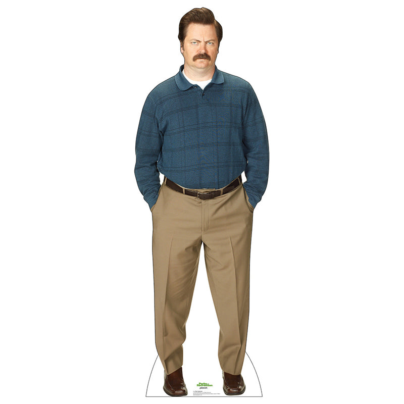 Ron Standing RON SWANSON Parks and Recreation Cardboard Cutout Standup Standee ...