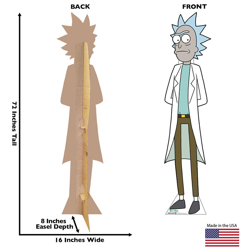 RICK SANCHEZ "Rick & Morty" Cardboard Cutout Standup / Standee