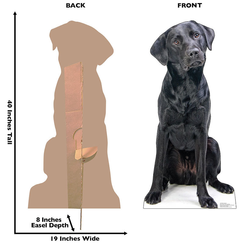 BLACK LABRADOR Lifesize Cardboard Cutout Standup Standee ...