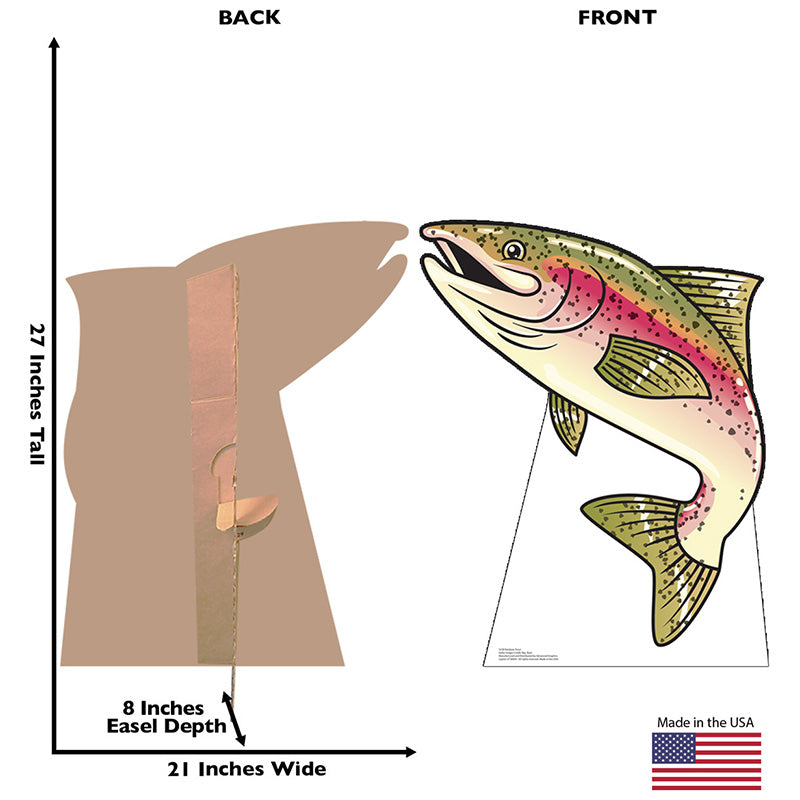 RAINBOW TROUT Cardboard Cutout Standup / Standee