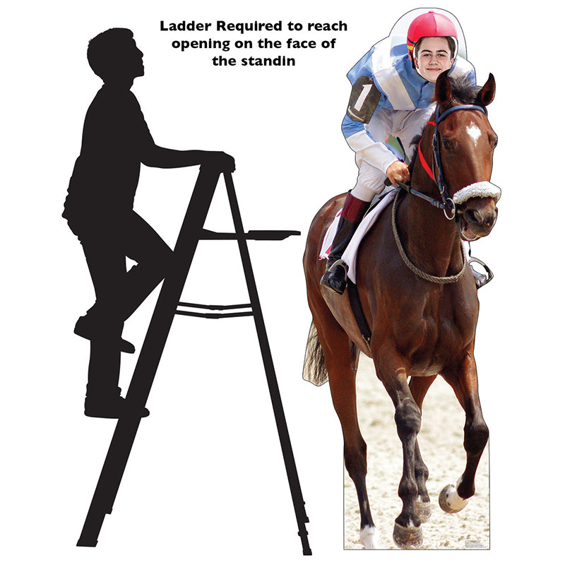 HORSE AND JOCKEY STAND-IN Cardboard Cutout Standup / Standee