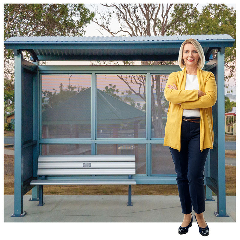 BUS STOP BACKDROP Cardboard Cutout Standup / Standee