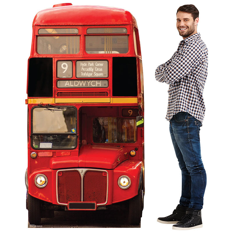 LONDON DOUBLE-DECKER BUS Cardboard Cutout Standup / Standee