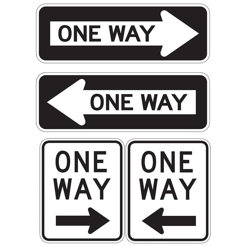 One Way Box Sign ONE WAY SIGNS Cardboard Cutout Standup Standee – StandingStills.com