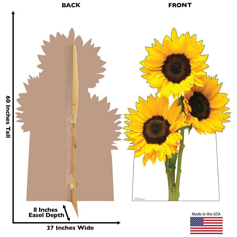 SUNFLOWERS Cardboard Cutout Standup / Standee