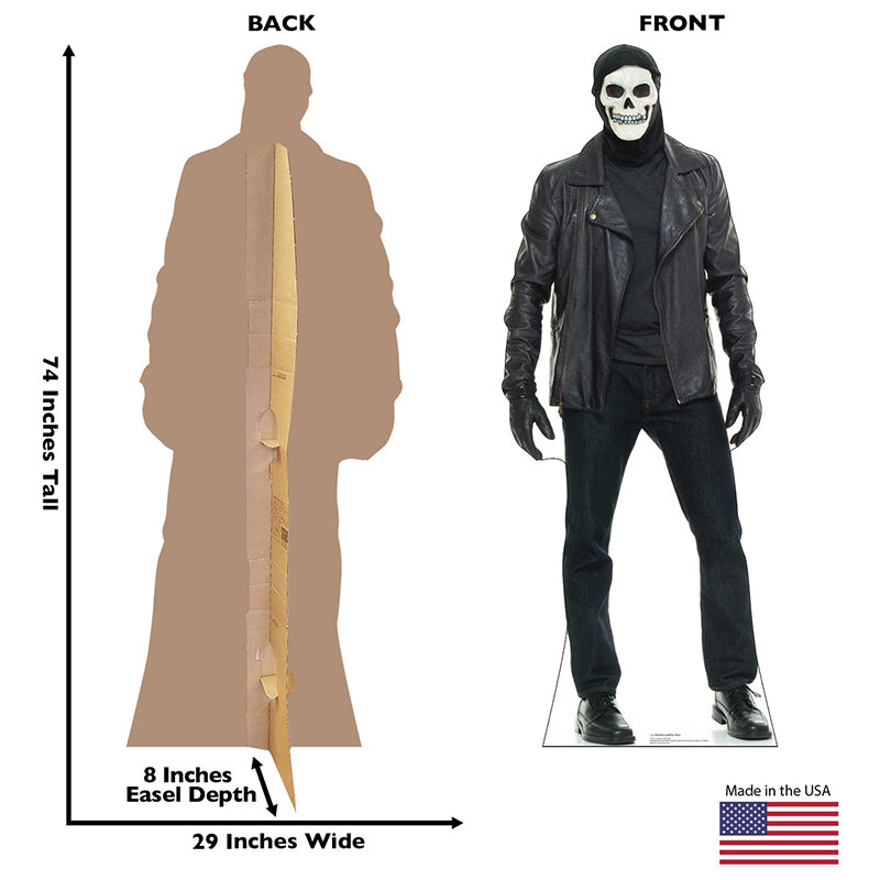 MASKED LEATHER MAN Cardboard Cutout Standup / Standee
