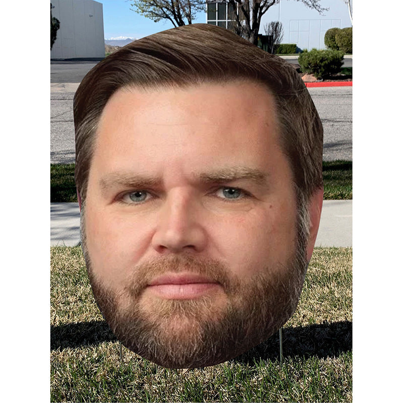 BIG HEAD J. D. VANCE Plastic Outdoor Yard Sign Standup / Standee