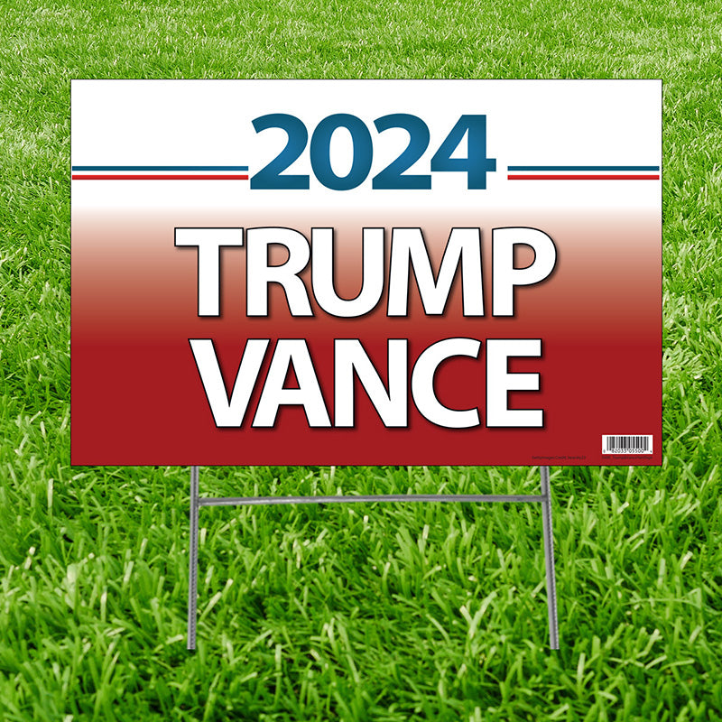 TRUMP / VANCE 2024 Plastic Outdoor Yard Sign Standup / Standee