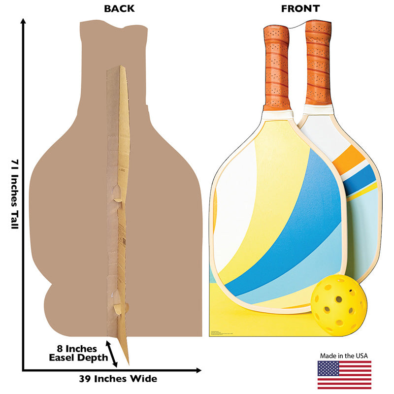 PICKLEBALL SET Cardboard Cutout Standup / Standee