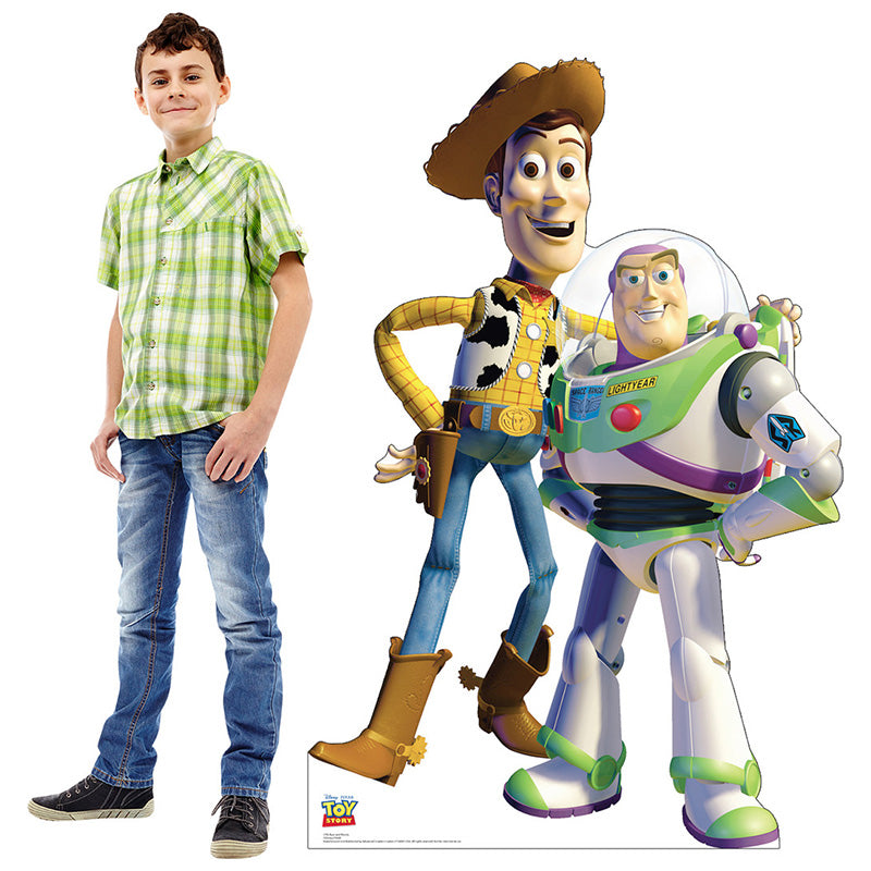 BUZZ LIGHTYEAR AND WOODY "Toy Story" Cardboard Cutout Standup / Standee