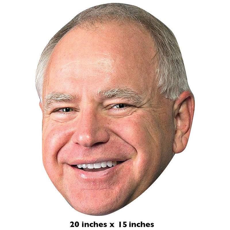 BIG HEAD TIM WALZ Plastic Outdoor Yard Sign Standup / Standee