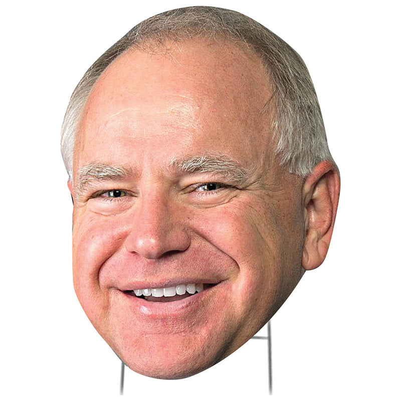 BIG HEAD TIM WALZ Plastic Outdoor Yard Sign Standup / Standee