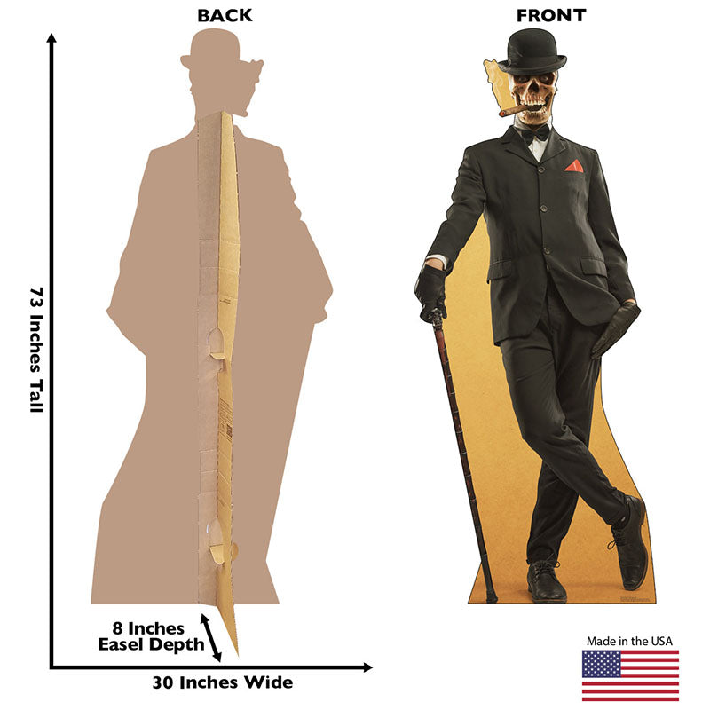 DAPPER SKELETON Cardboard Cutout Standup / Standee