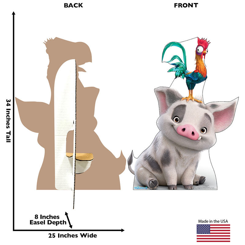 PUA & HEIHEI "Moana 2" Cardboard Cutout Standup / Standee