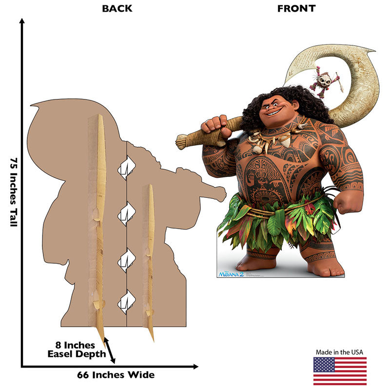 MAUI & KOTU "Moana 2" Cardboard Cutout Standup / Standee