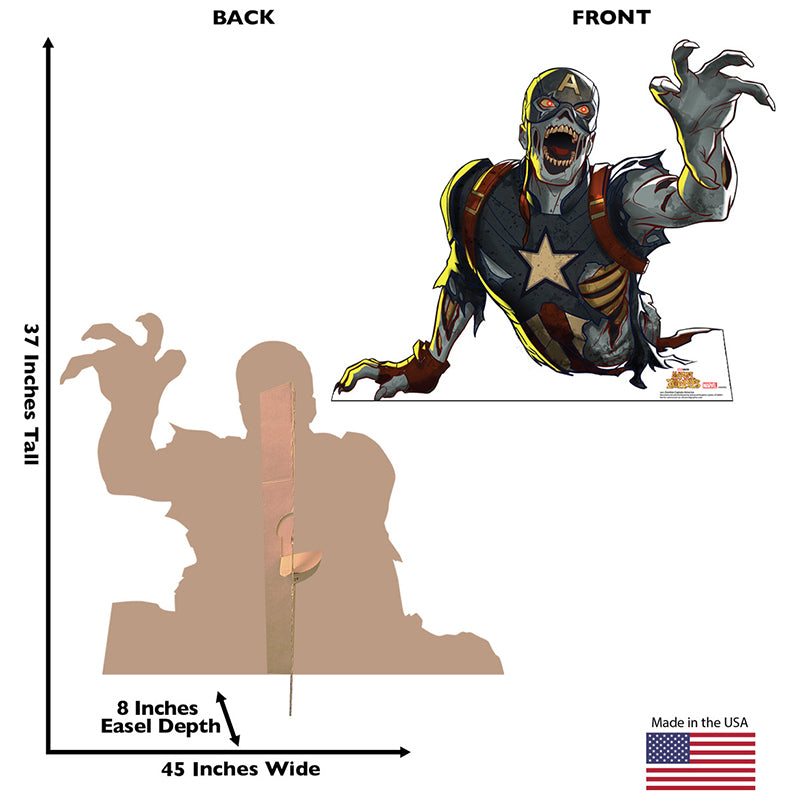 ZOMBIE CAPTAIN AMERICA "Marvel Zombies" Cardboard Cutout Standup / Standee
